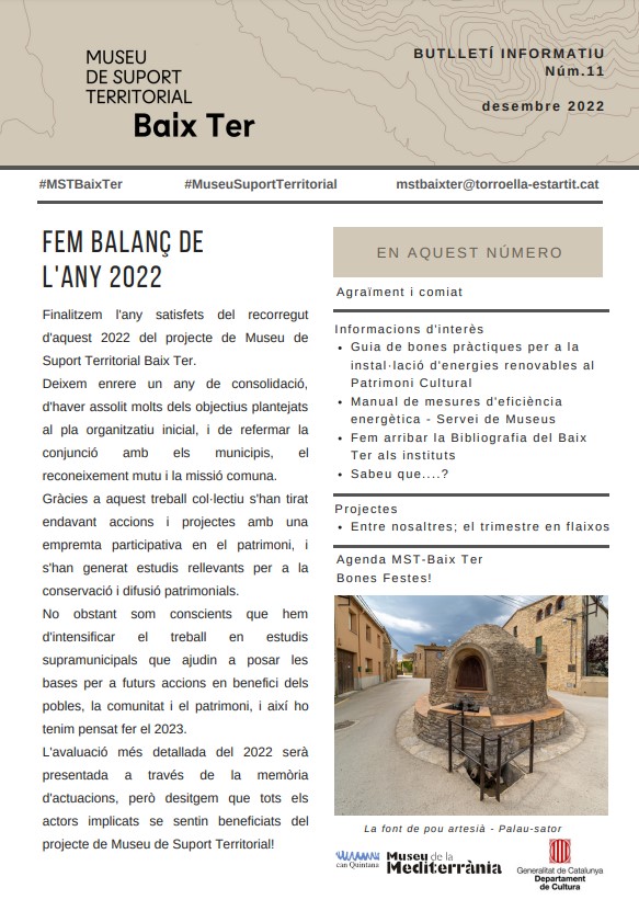 Butlletí núm.11 | © Museu de Suport Territorial - Baix Ter