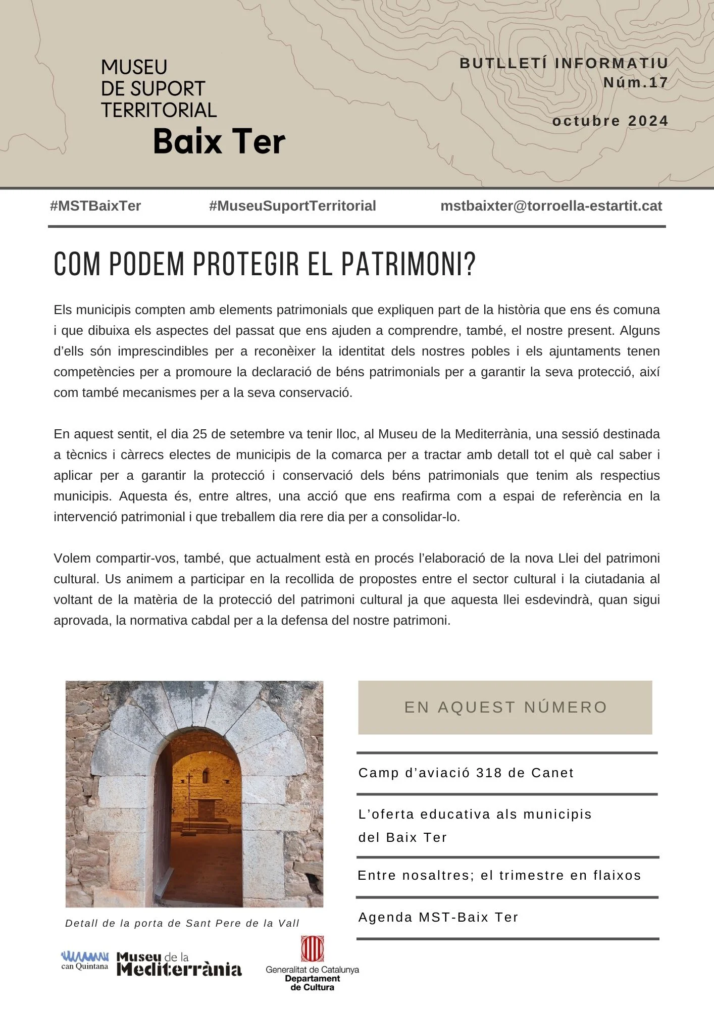 Portada butlletí MST núm.17 | © Museu de Suport Territorial Baix Ter