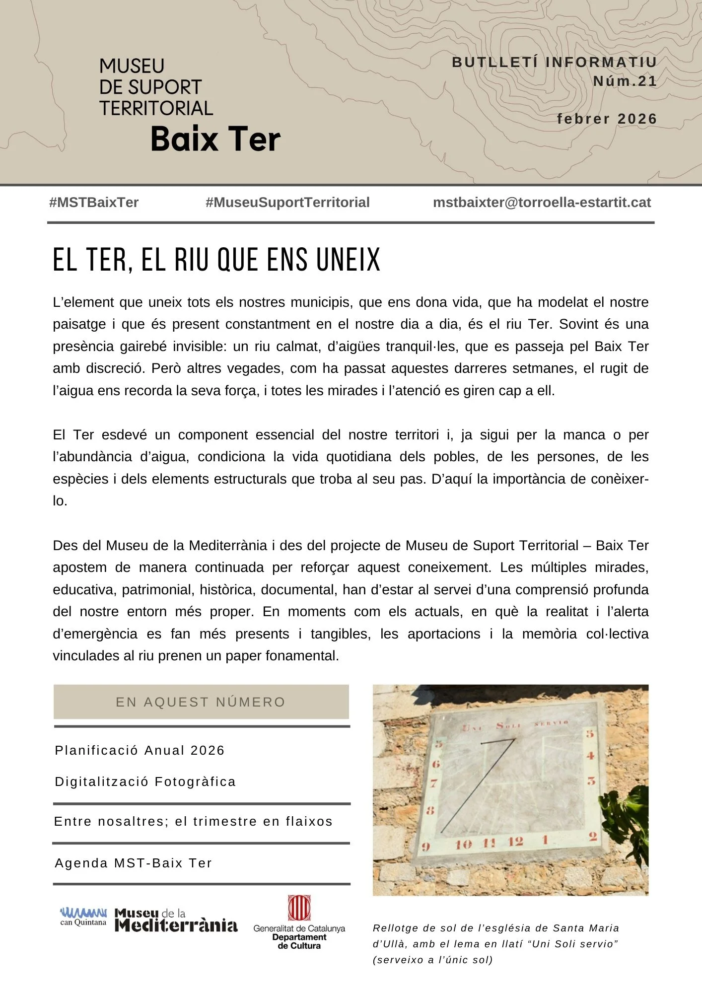 Butlletí núm.21 | © Museu de Suport Territorial - Baix Ter