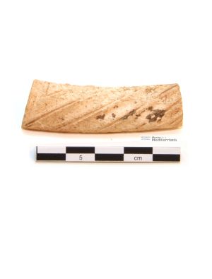 Fragment treballat d’os - aplic | © Museu de la Mediterrània Fragment treballat d’os - aplic | © Museu de la Mediterrània