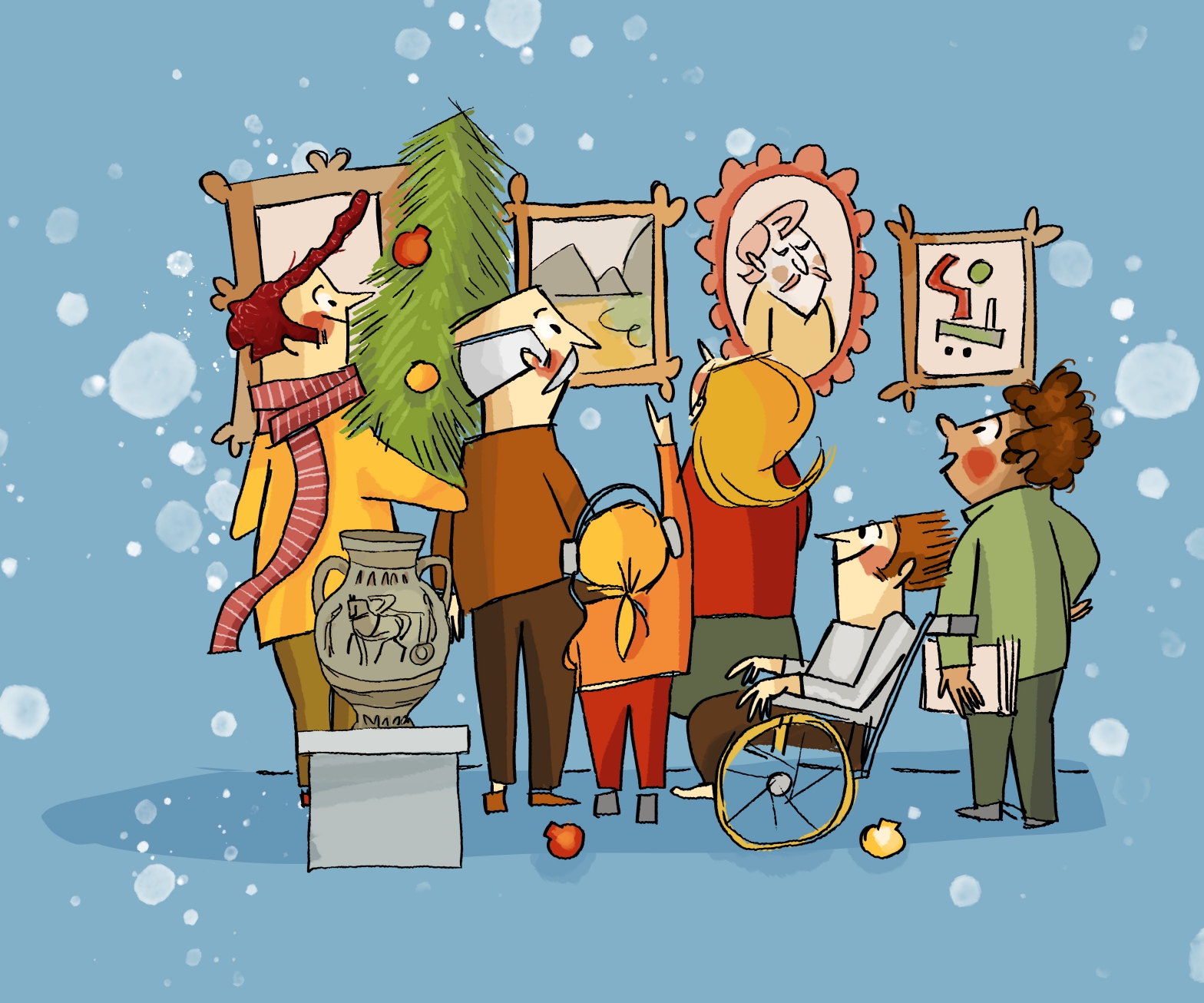 Nadal al museu - gent fons